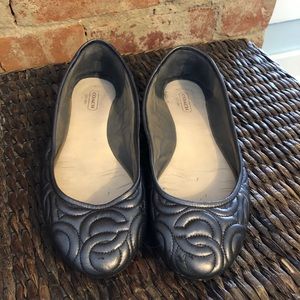 Coach Flats in Pewter